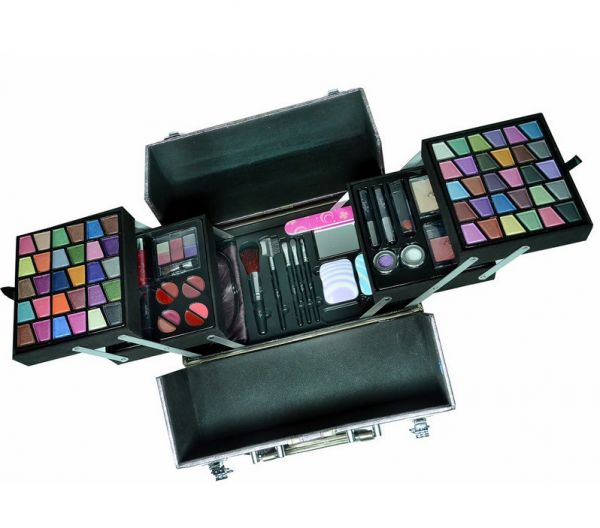 Maleta-Frasqueira Kit Maquiagem com Sombra 3D Jasmyne V510-S