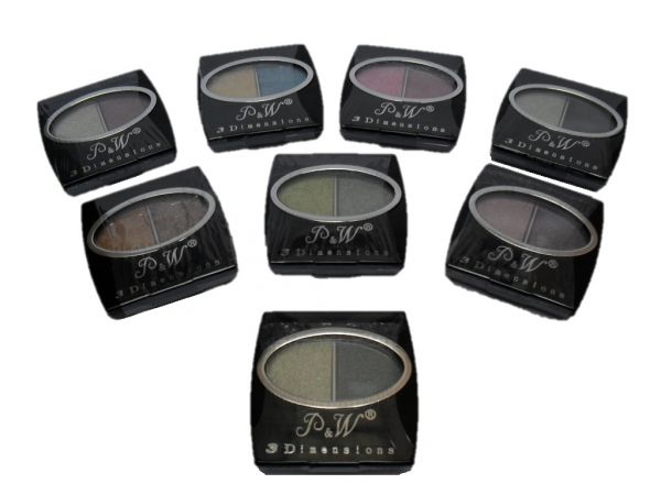 Kit Estojo com 2 Sombras 3D P&W MK-22W #2 - VERDE